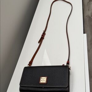 Dooney & Bourke Black and Brown Crossbody Bag